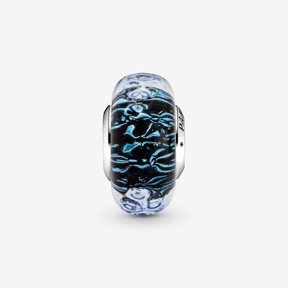 Charm Cristal de Murano Azul Oscuro